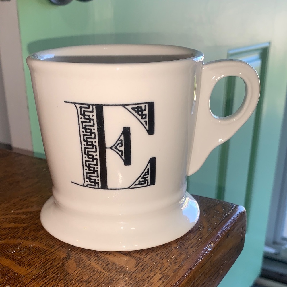 Anthropologie “E“ initial Coffee Mug